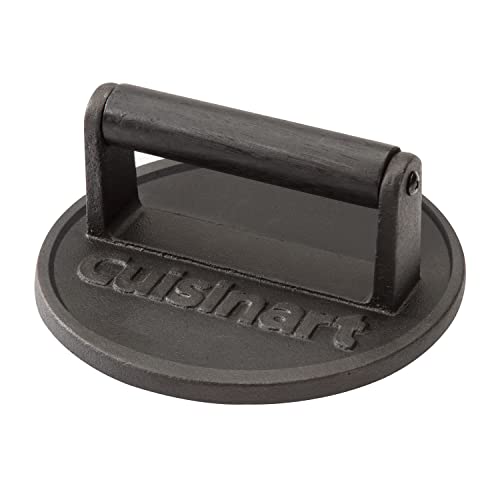 top-tier Cuisinart 6.5" Cast Iron Smashed Burger Press, Round Flat Collection