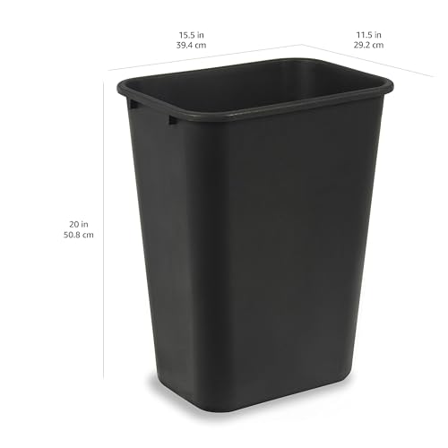 Eco-Friendly Basics Rectangular Commercial Office Wastebasket, hassle-free to Clean, Space-Saving, 10 Collection