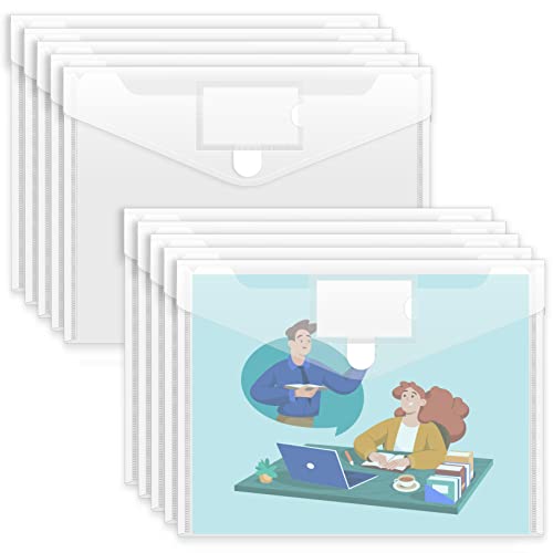 Modern Sooez 10 Pack Plastic Envelopes File Folders, Set