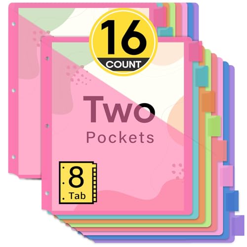high-quality Taja 16 Count Dividers for 3 Ring Binder with Two Kit