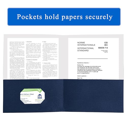 top-tier Zzrywuty 50 Packs Two Pocket File Folders with Business Essentials