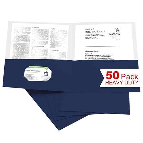 top-tier Zzrywuty 50 Packs Two Pocket File Folders with Business Essentials