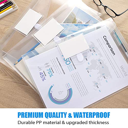 Modern Sooez 10 Pack Plastic Envelopes File Folders, Set