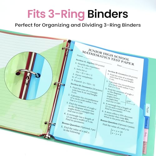 high-quality Taja 16 Count Dividers for 3 Ring Binder with Two Kit