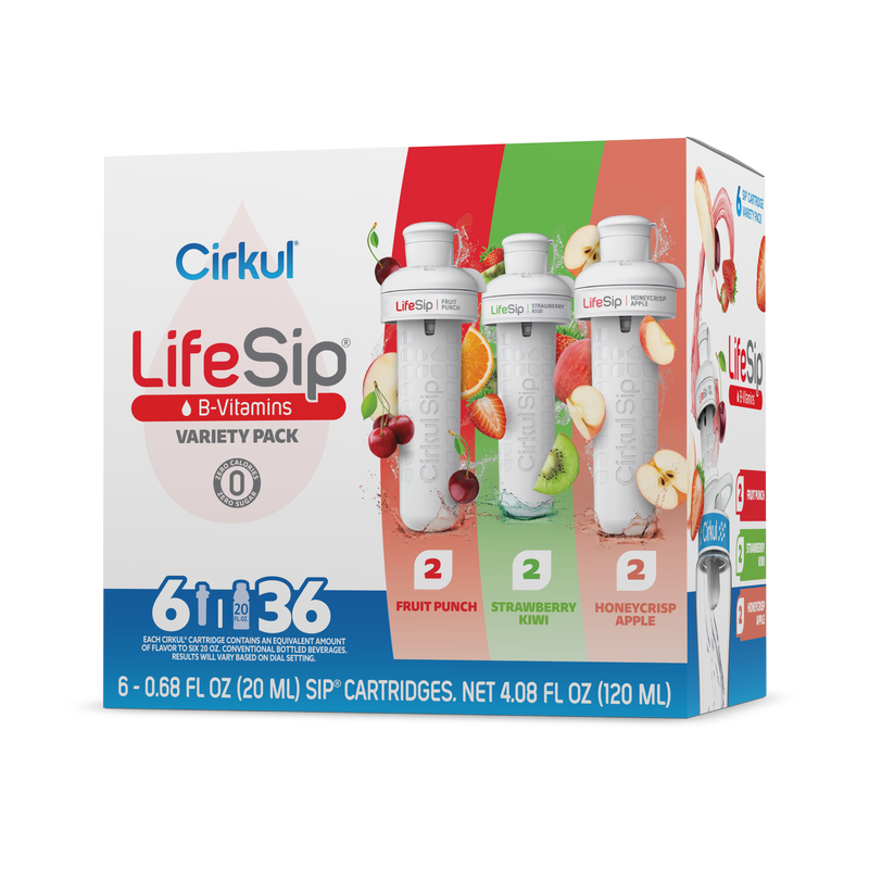 Sugar-Free LifeSip 6-Pack Variety Pack PN3A - Zero-Calorie Multi-Flavor Sip Pods for Water Bottle - Default Title