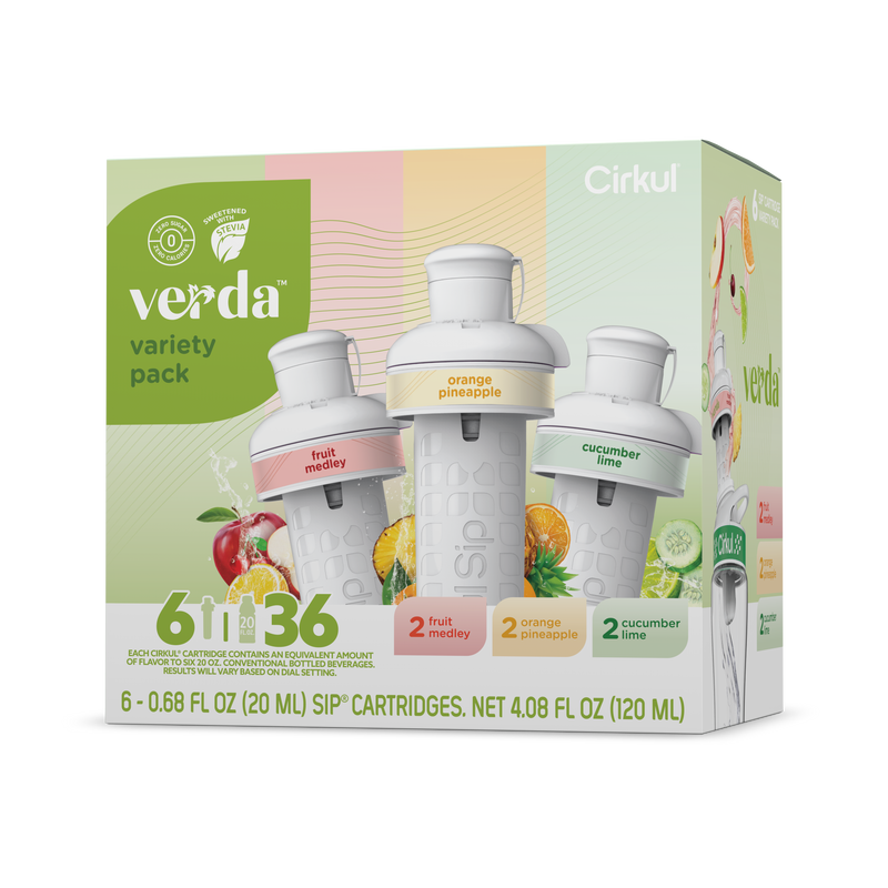 Refreshing Electrolyte Verda 6-Pack Variety Pack CT2I - Zero-Calorie Multi-Flavor Sip Pods for Water Bottle - Default Title