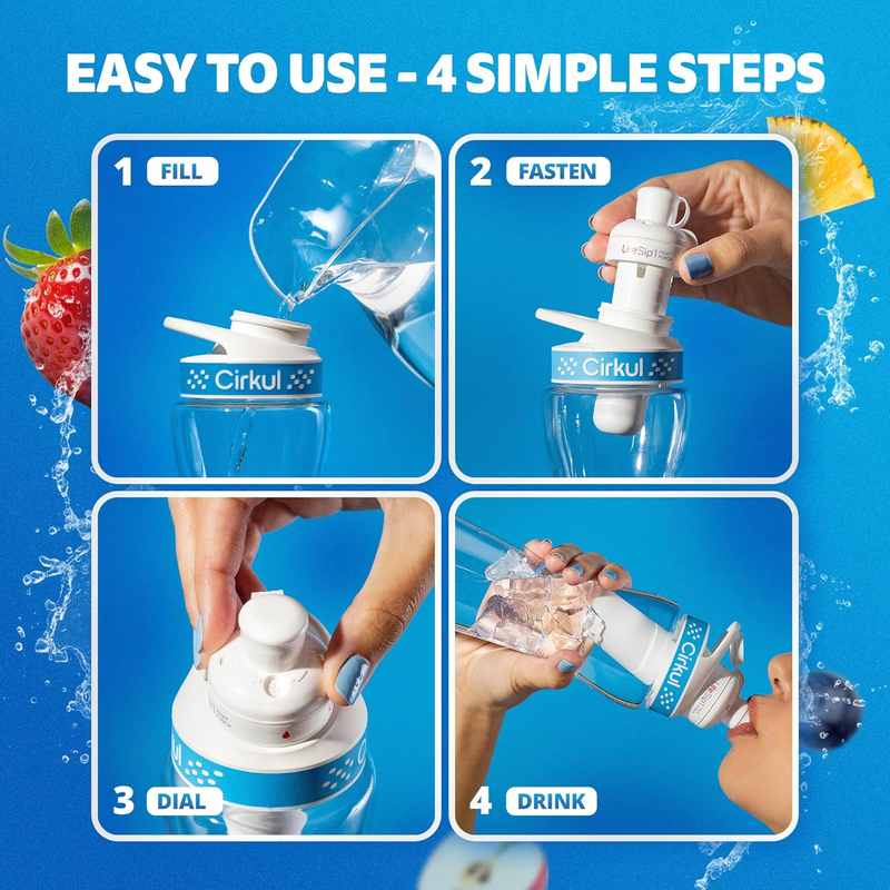 Natural Fruit Flavored FitSip 6-Pack Variety Pack HE3H - Zero-Calorie Multi-Flavor Sip Pods for Water Bottle Detail