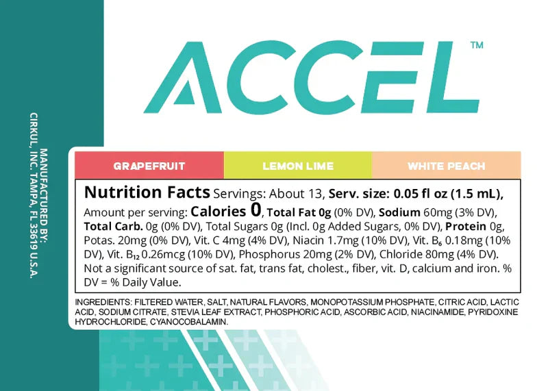Sugar-Free Accel 6-Pack Variety Pack IZ9I - Vitamin-Infused Natural Refreshing Flavor Core Detail