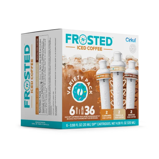 Refreshing Electrolyte Frosted Iced Coffee 6-Pack Variety Pack RAJT - Sugar-Free Fruit Flavor Cartridge Refill Detail