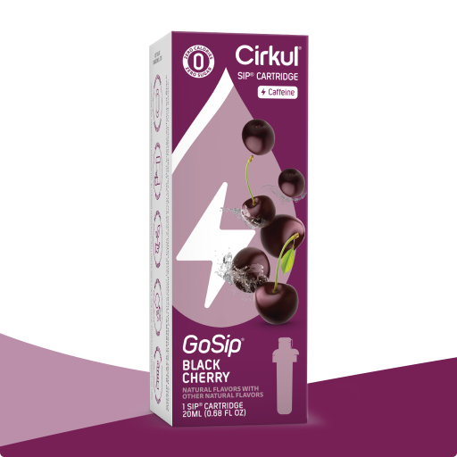 Zero-Calorie GoSip Black Cherry 7X64 - Vitamin-Infused Natural Refreshing Flavor Core - Default Title