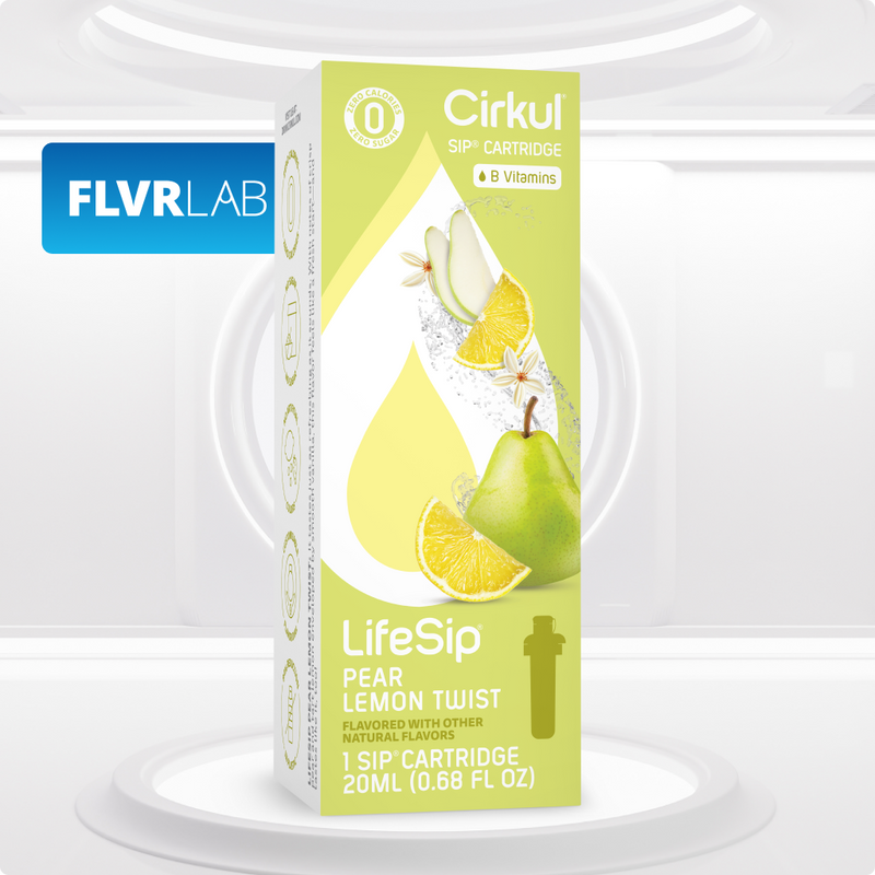 Sugar-Free LifeSip Pear Lemon Twist L82Z - Zero-Calorie Multi-Flavor Sip Pods for Water Bottle Detail